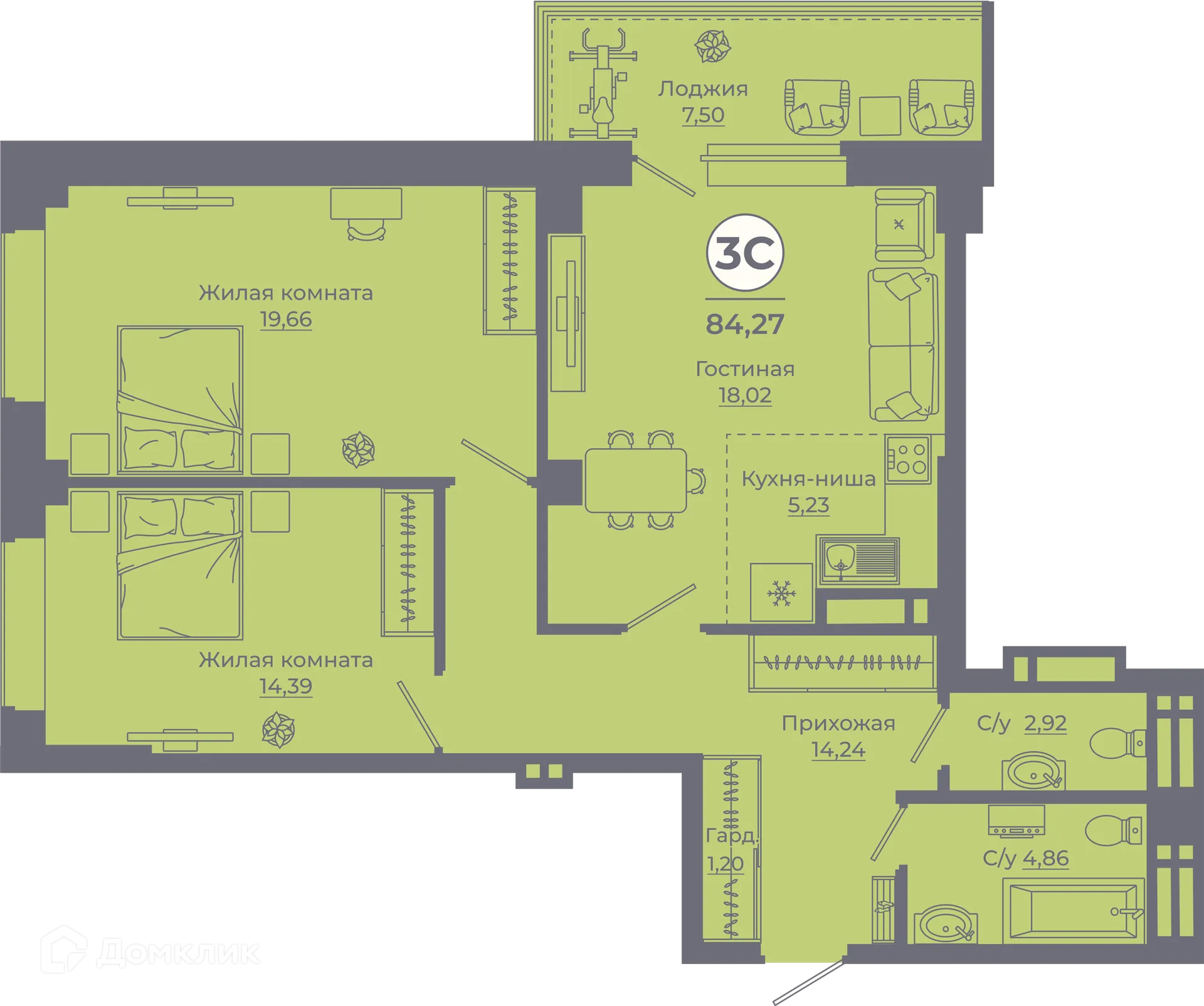 Фото квартиры в ЖК Сокольники