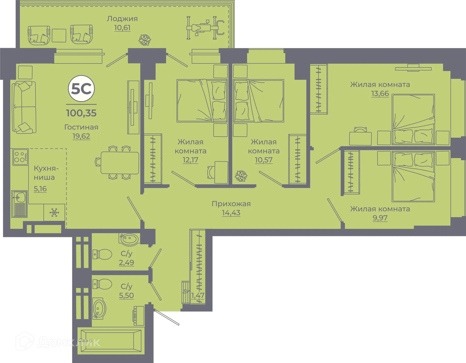 Фото квартиры в ЖК Сокольники