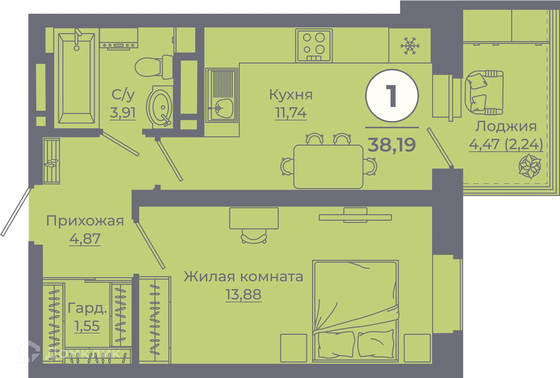 Фото квартиры в ЖК Сокольники