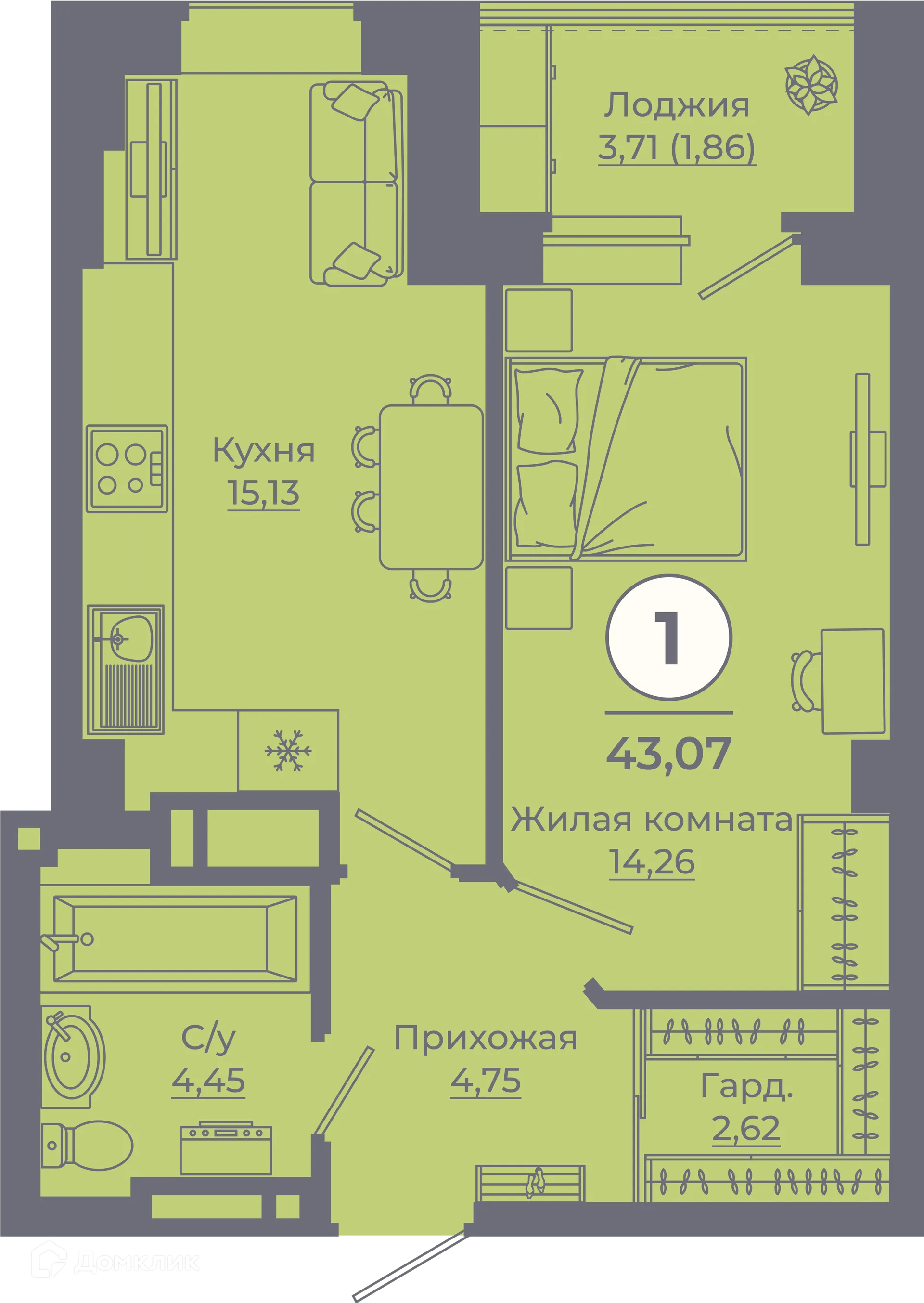 Фото квартиры в ЖК Сокольники