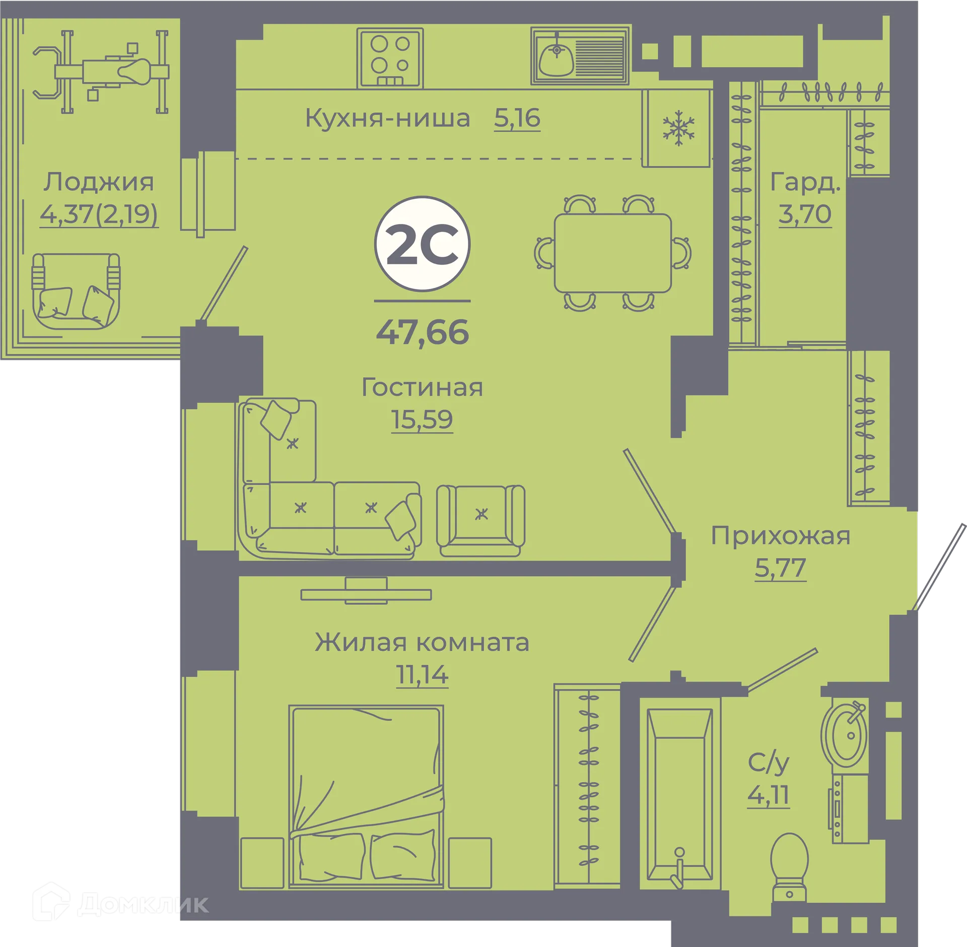Фото квартиры в ЖК Сокольники