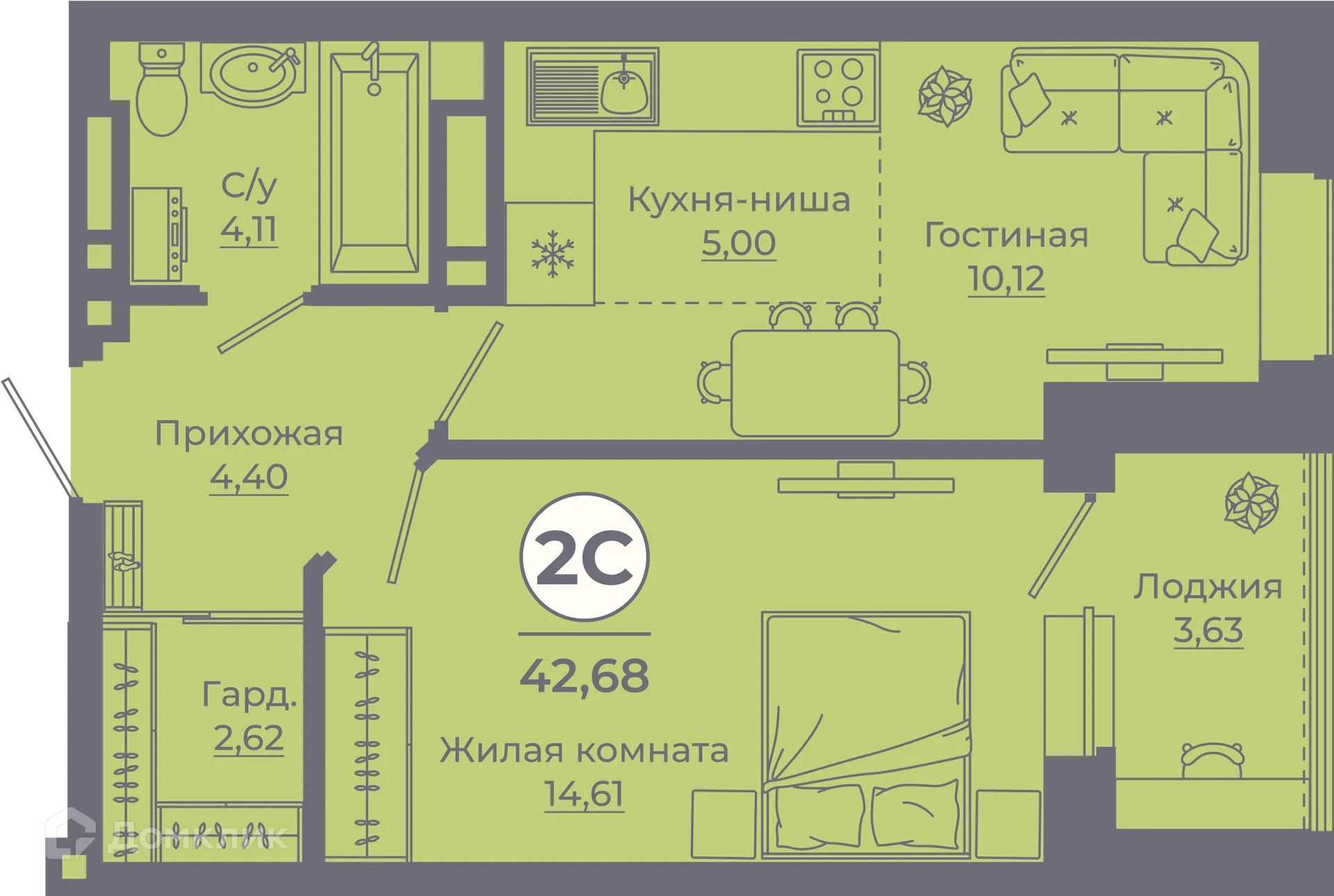 Фото квартиры в ЖК Сокольники