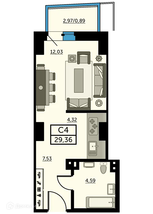 Фото квартиры в ЖК Город у Реки