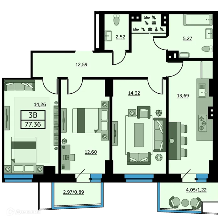Фото квартиры в ЖК Город у Реки