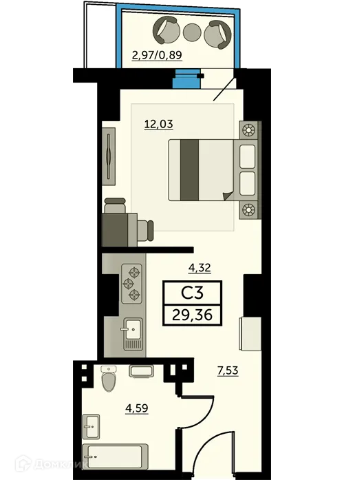 Фото квартиры в ЖК Город у Реки