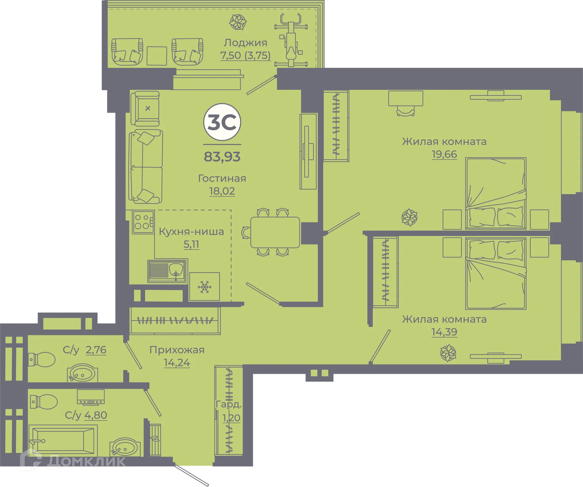 Фото квартиры в ЖК Сокольники