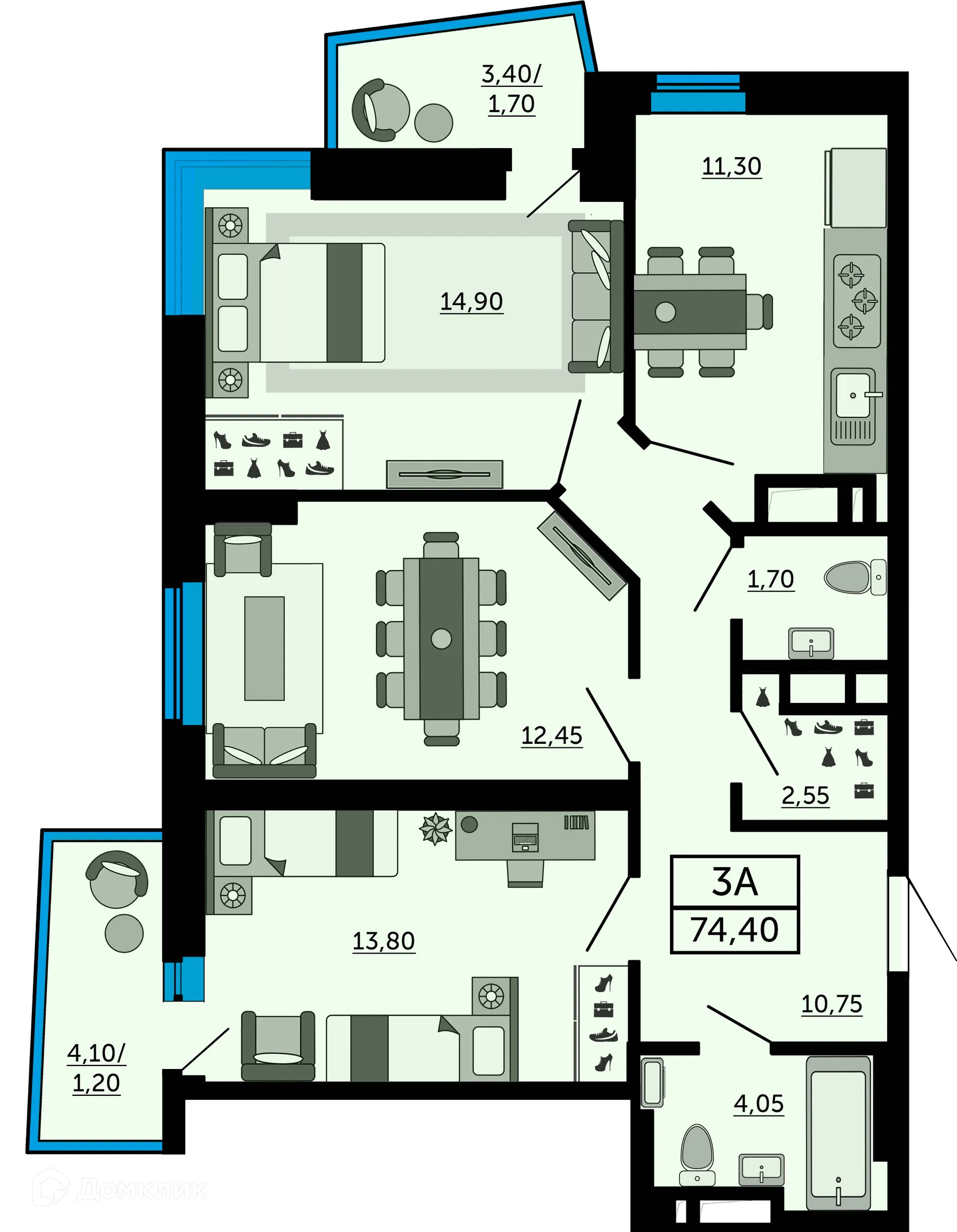 Фото квартиры в ЖК Донской Арбат 2