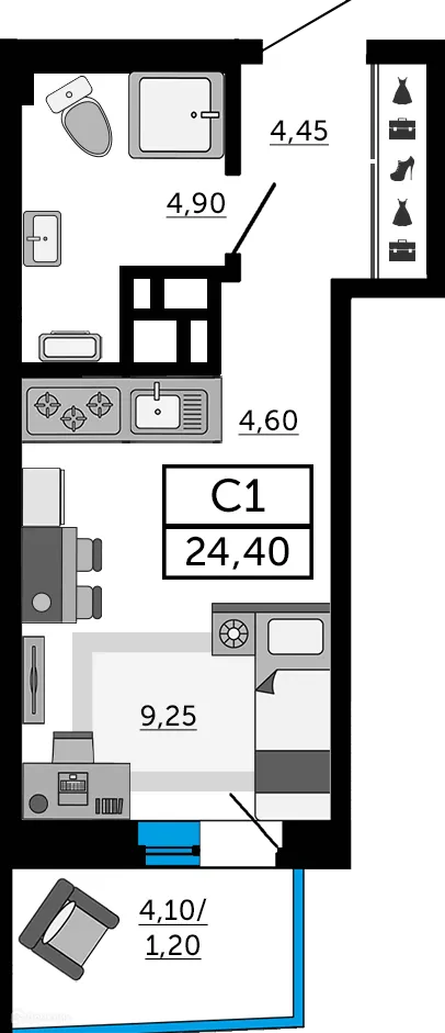 Фото квартиры в ЖК Донской Арбат 2