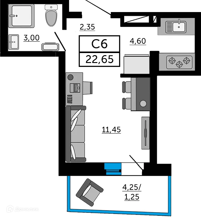 Фото квартиры в ЖК Донской Арбат 2