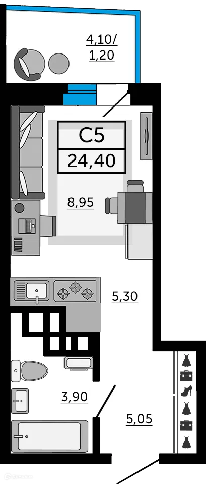 Фото квартиры в ЖК Донской Арбат 2