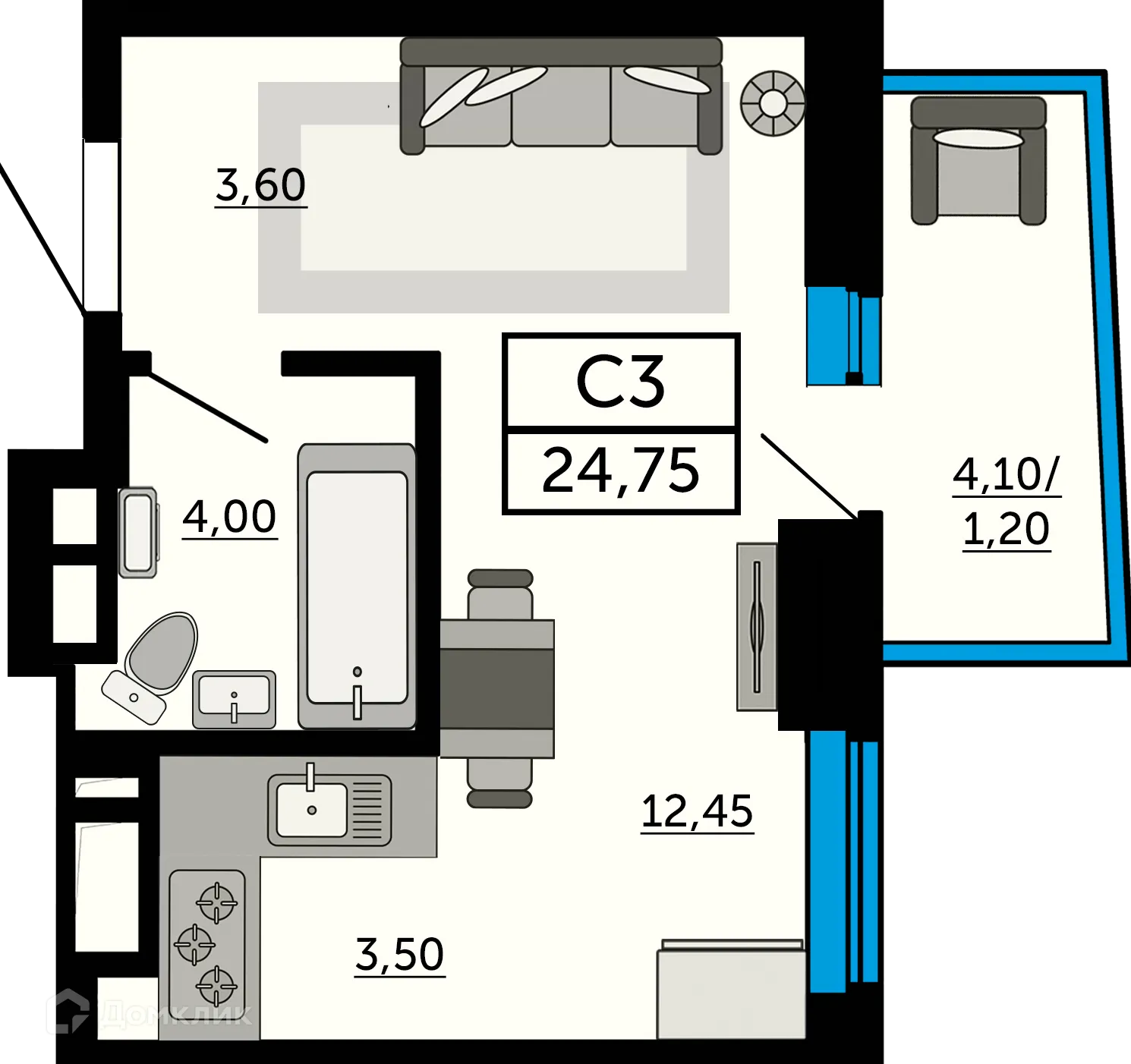 Фото квартиры в ЖК Донской Арбат 2