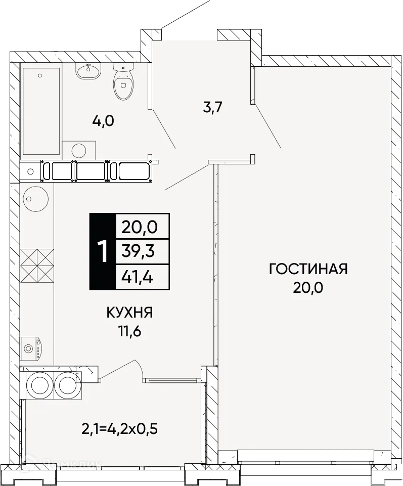 Фото квартиры в ЖК Левобережье