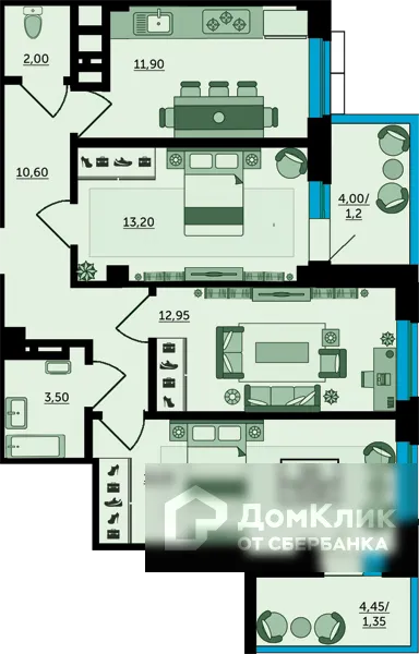 Фото квартиры в ЖК Грин парк