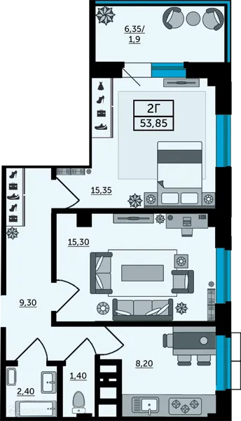 Фото квартиры в ЖК Грин парк