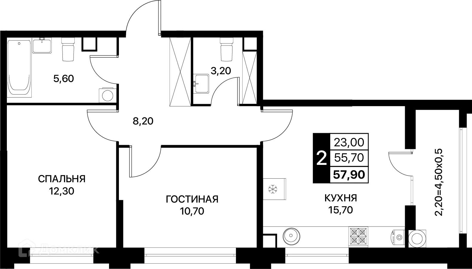 Фото квартиры в ЖК Сияние Квартал на Шолохова
