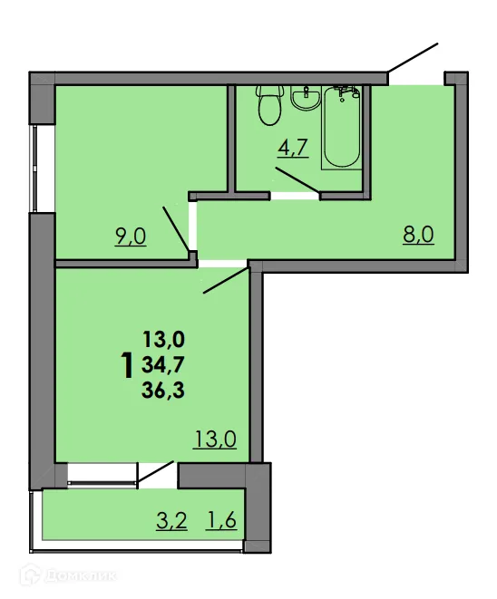 Фото квартиры в ЖК "Gray (Грэй)"