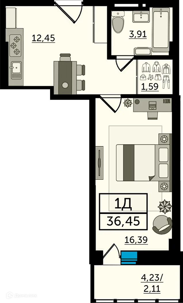 Фото квартиры в ЖК Кристалл-2