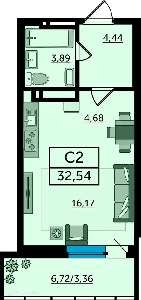 Фото квартиры в ЖК Кристалл-2