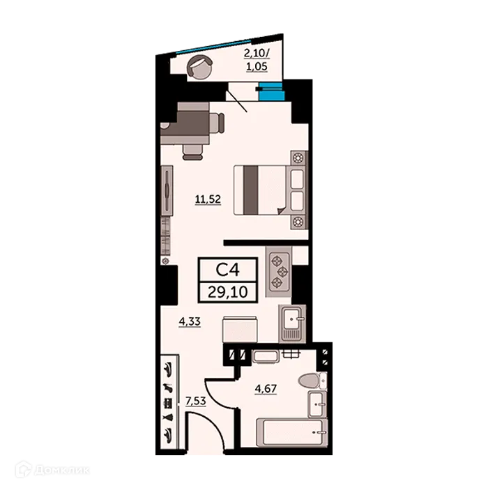 Фото квартиры в ЖК Рубин