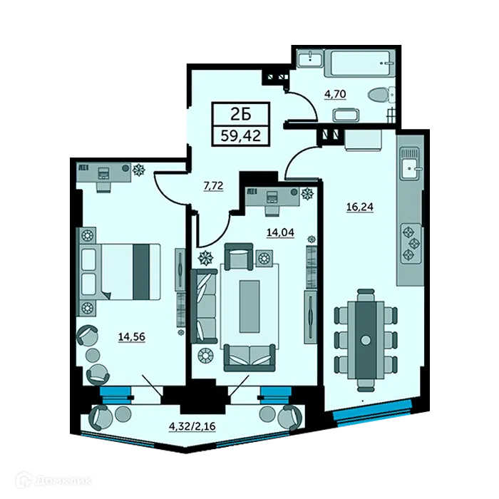 Фото квартиры в ЖК Рубин