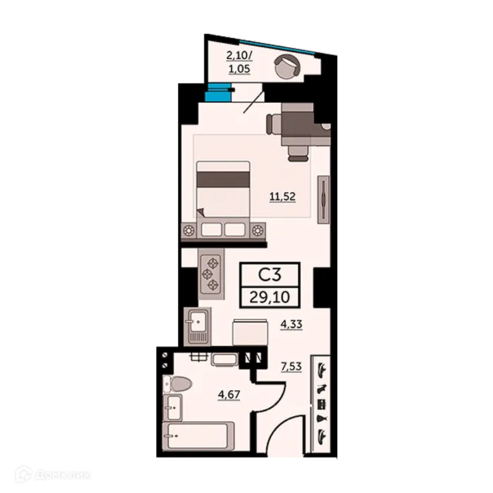 Фото квартиры в ЖК Рубин