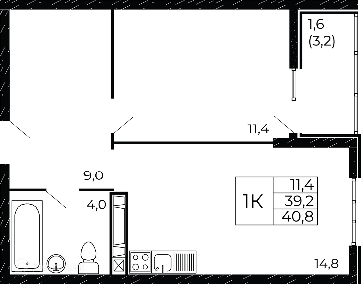 Фото квартиры в ЖК "Западные Аллеи"