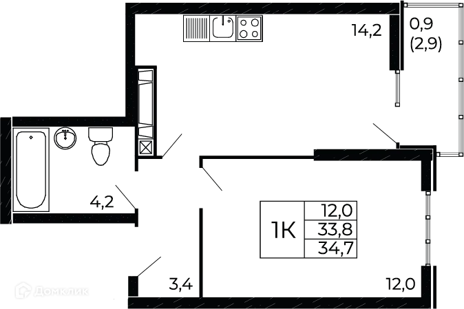 Фото квартиры в ЖК "Западные Аллеи"