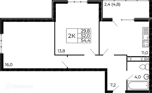 Фото квартиры в ЖК "Западные Аллеи"