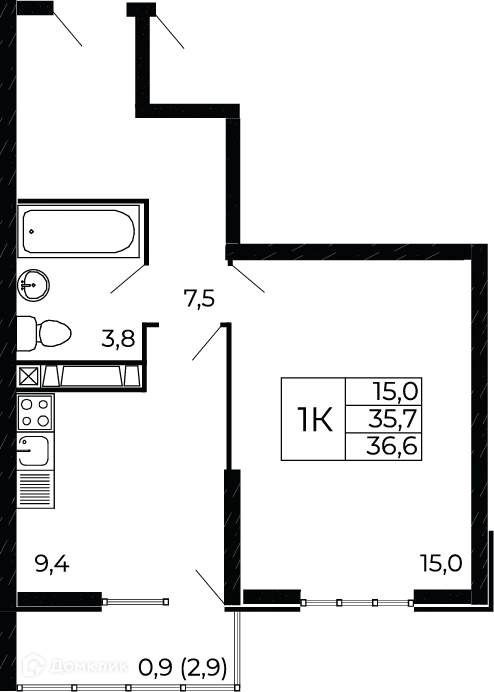 Фото квартиры в ЖК "Западные Аллеи"