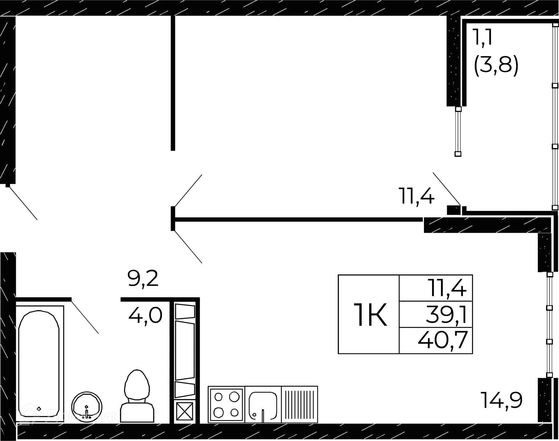 Фото квартиры в ЖК "Западные Аллеи"