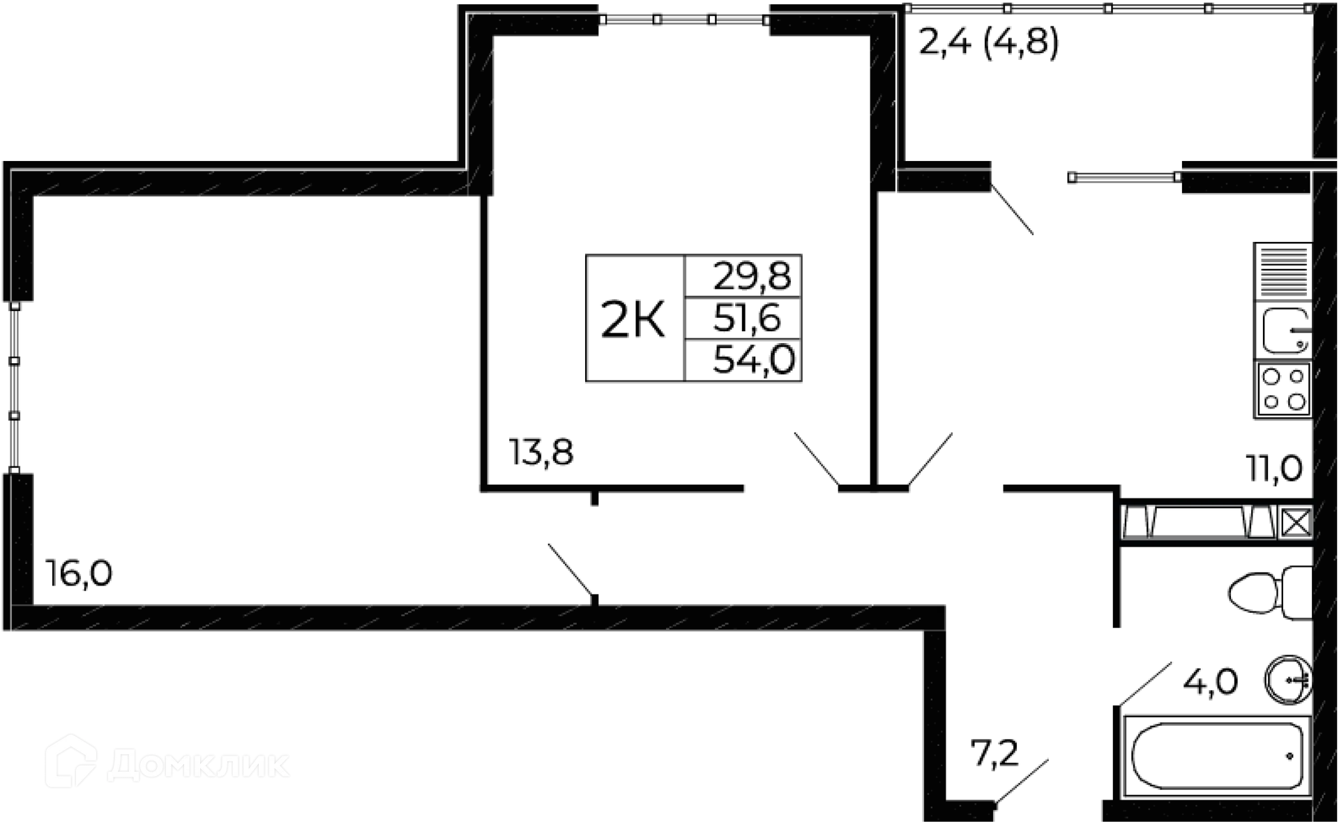 Фото квартиры в ЖК "Западные Аллеи"