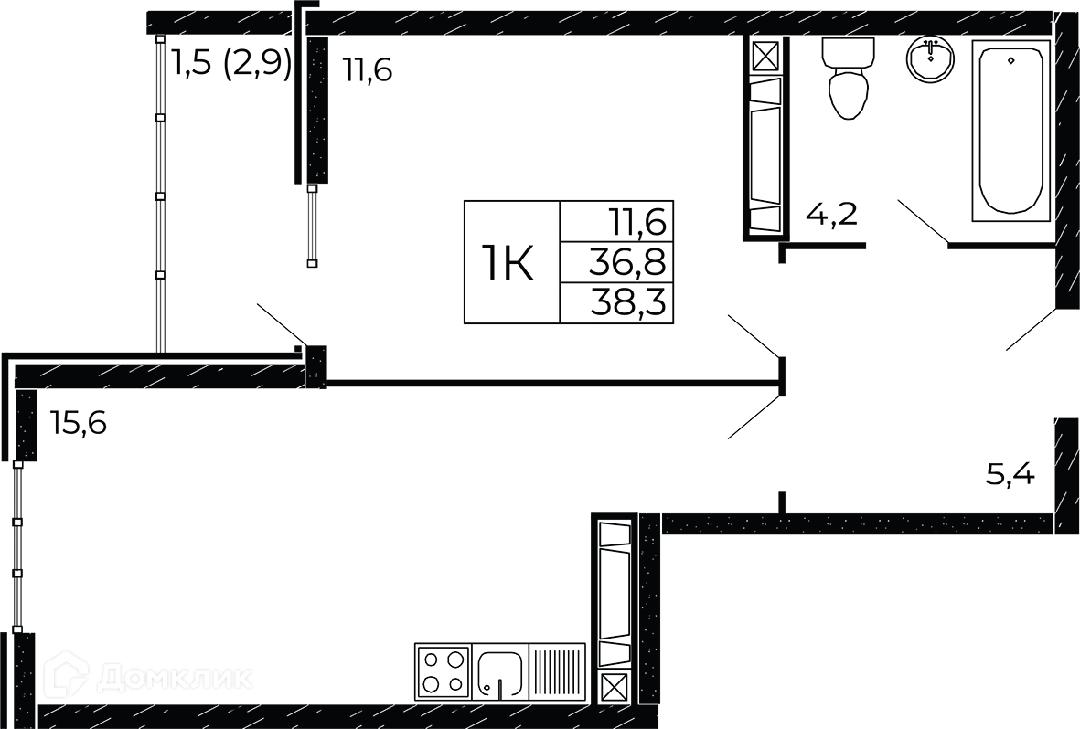 Фото квартиры в ЖК "Западные Аллеи"