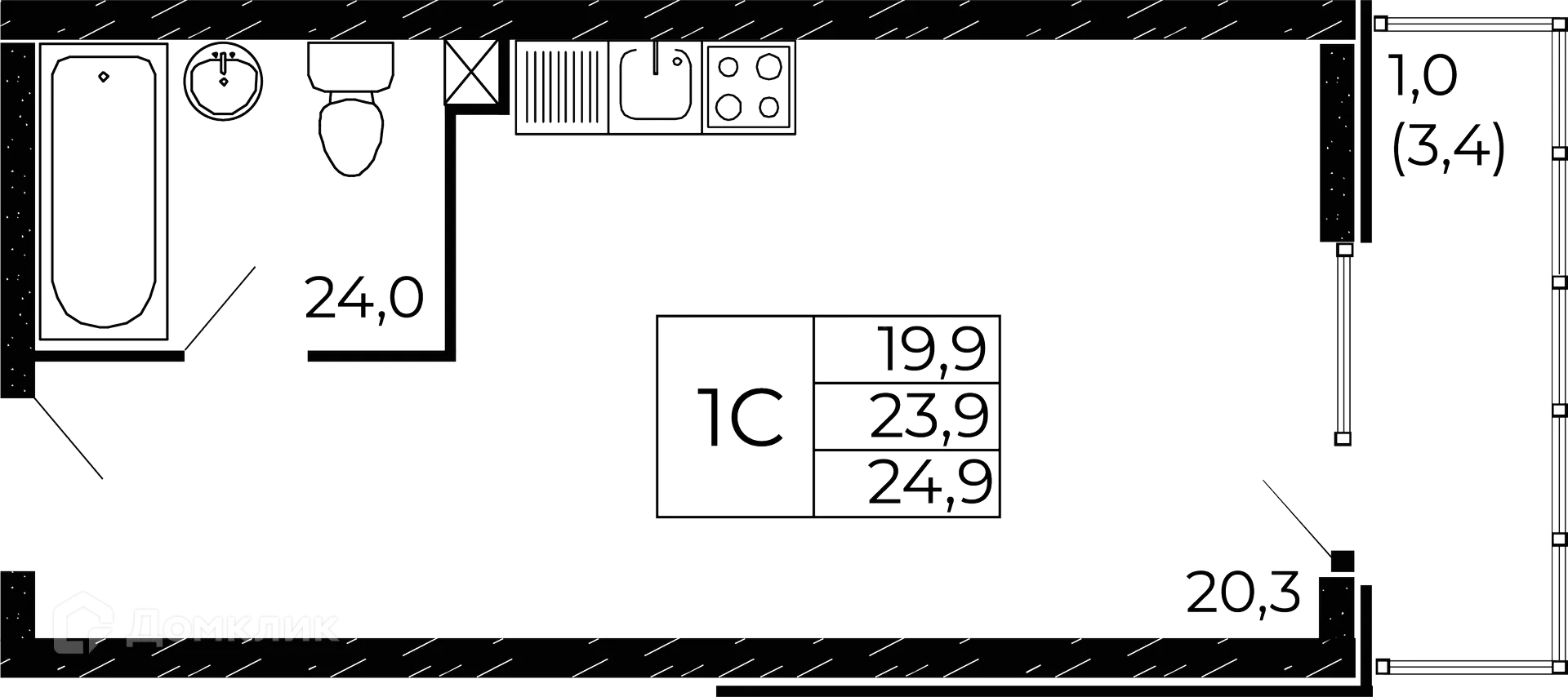 Фото квартиры в ЖК "Западные Аллеи"