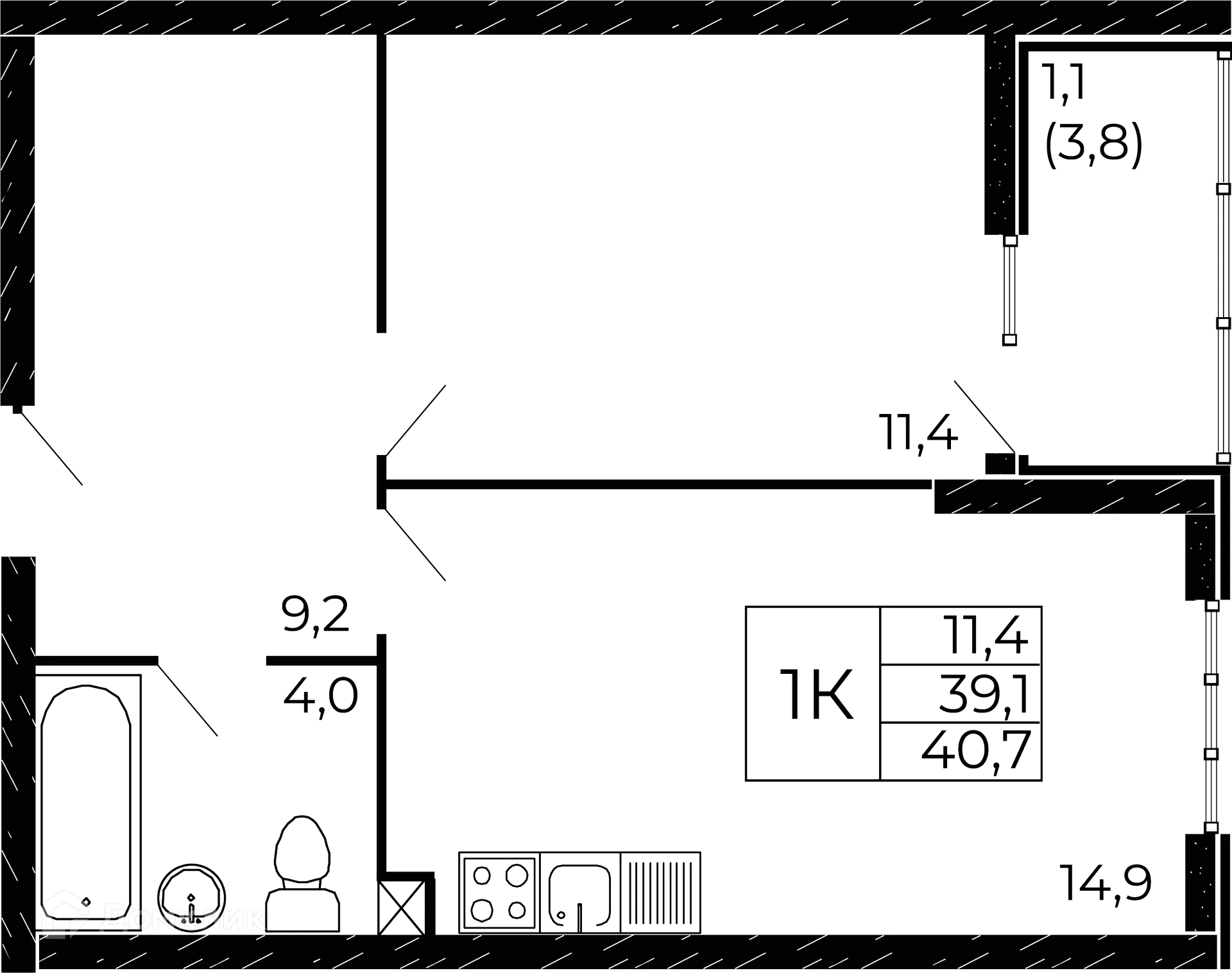 Фото квартиры в ЖК "Западные Аллеи"