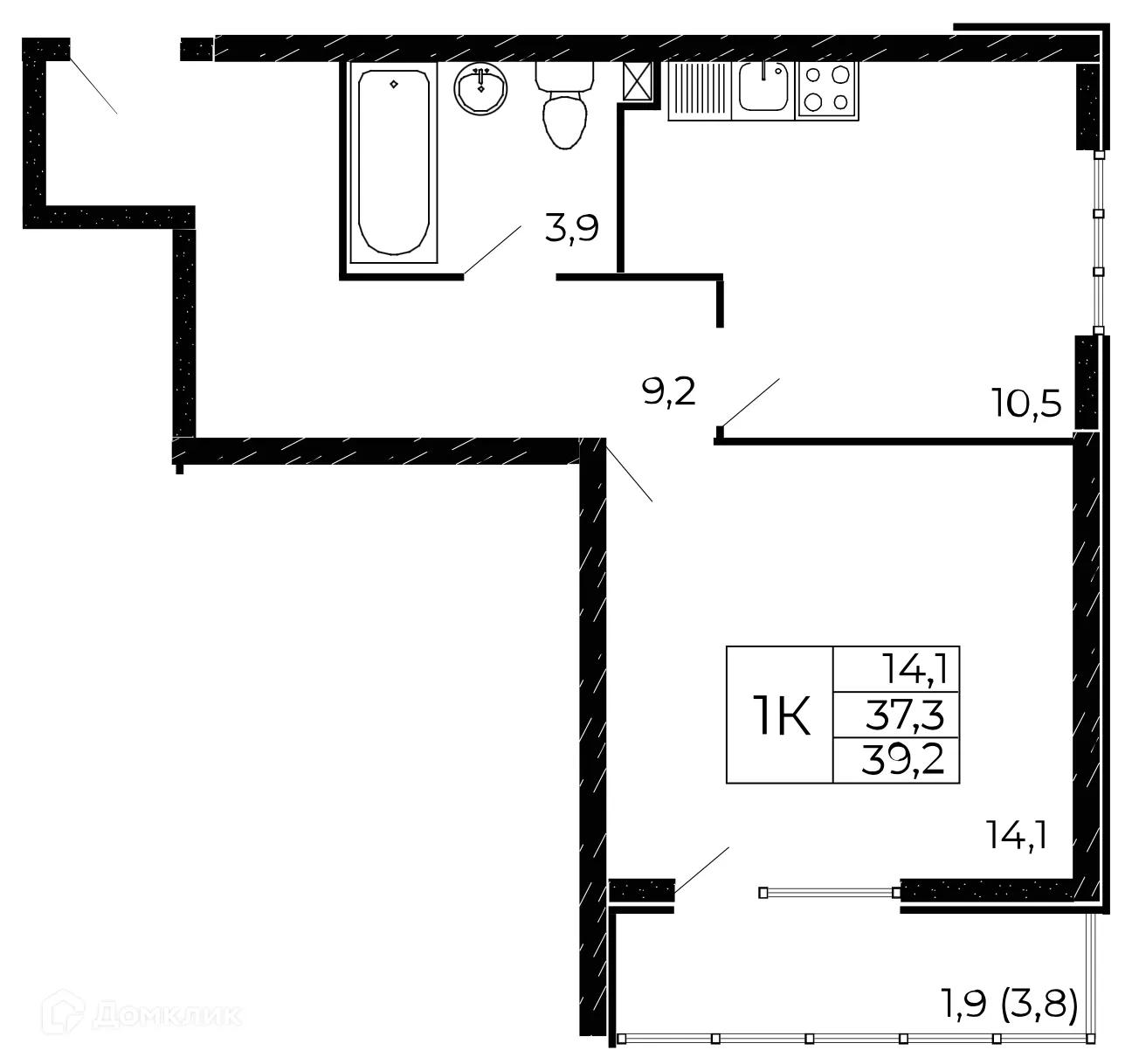 Фото квартиры в ЖК "Западные Аллеи"