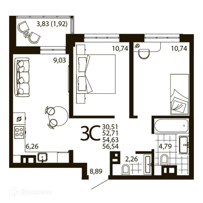 Фото квартиры в ЖК Текучев