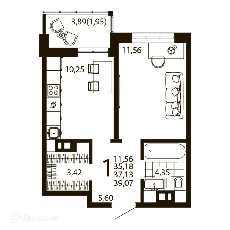 Фото квартиры в ЖК Текучев