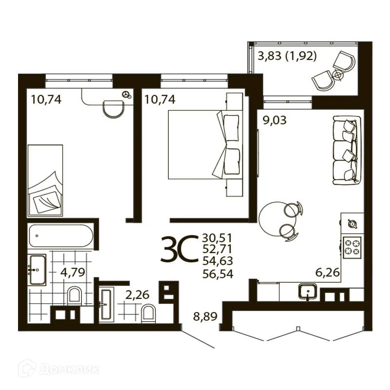 Фото квартиры в ЖК Текучев