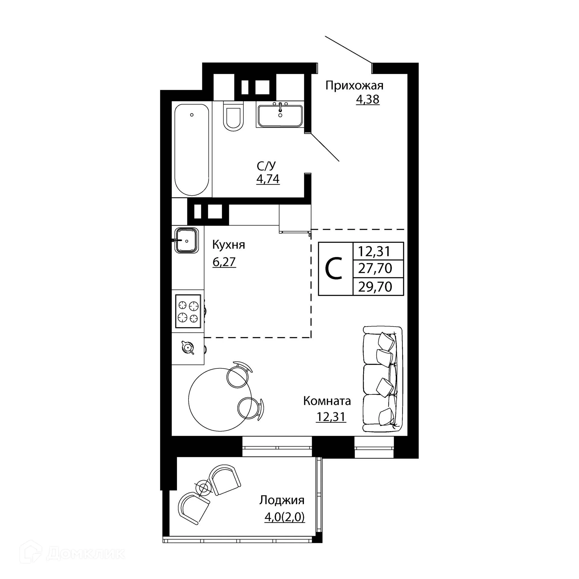 Фото квартиры в ЖК Текучев