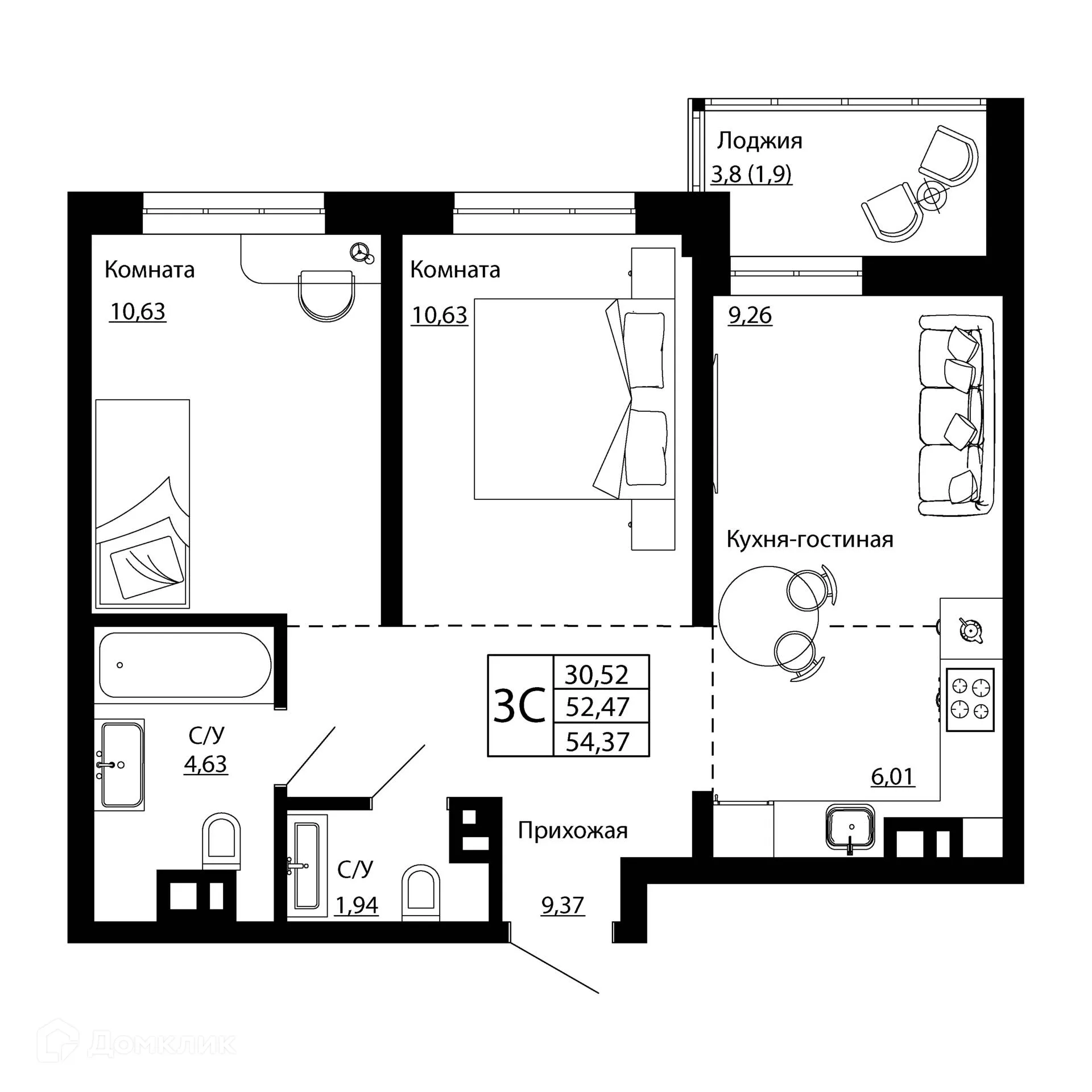 Фото квартиры в ЖК Текучев