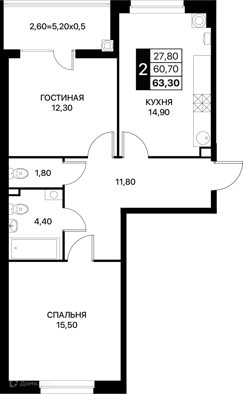 Фото квартиры в ЖК Smartpolét (Смартполёт)