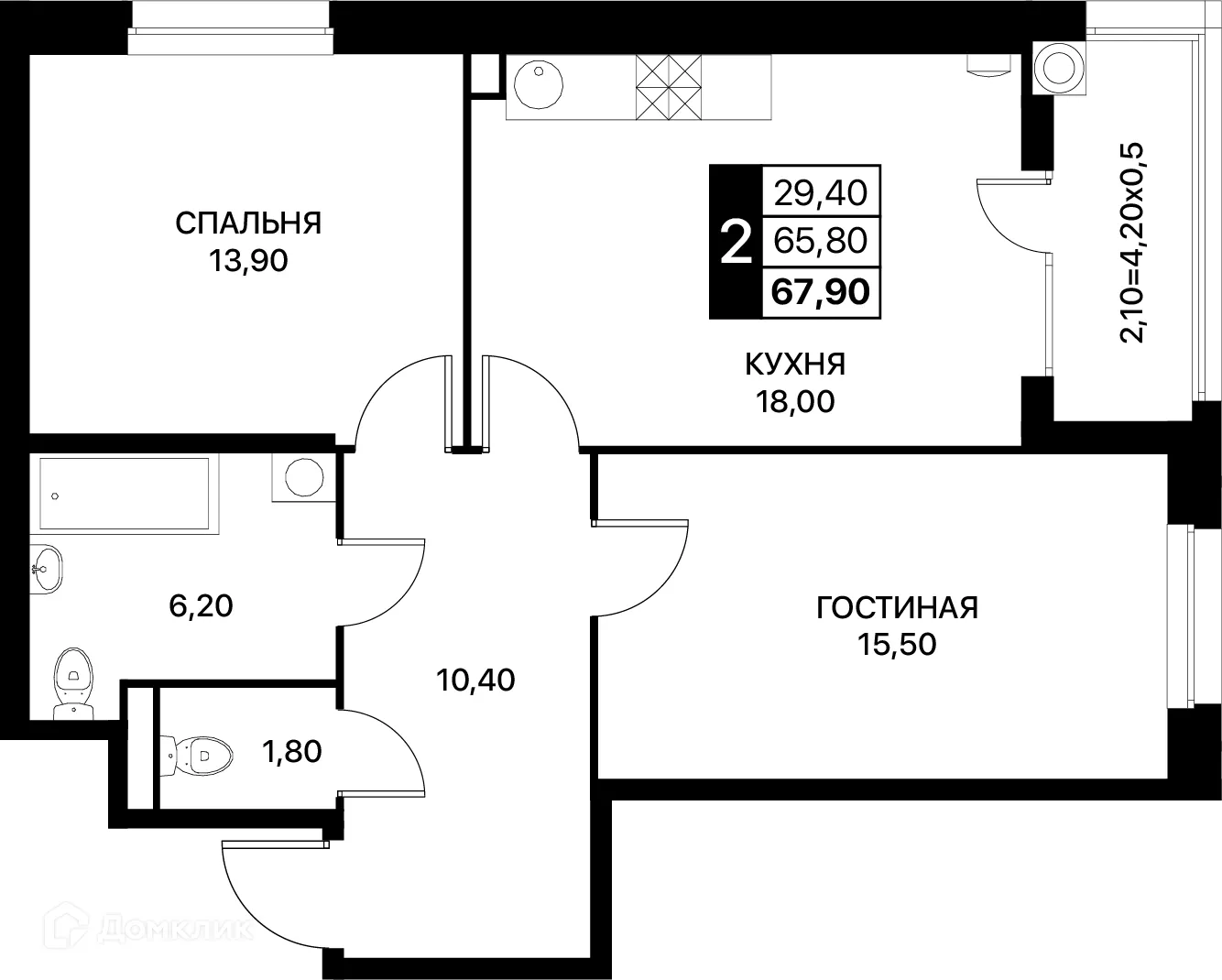 Фото квартиры в ЖК Smartpolét (Смартполёт)
