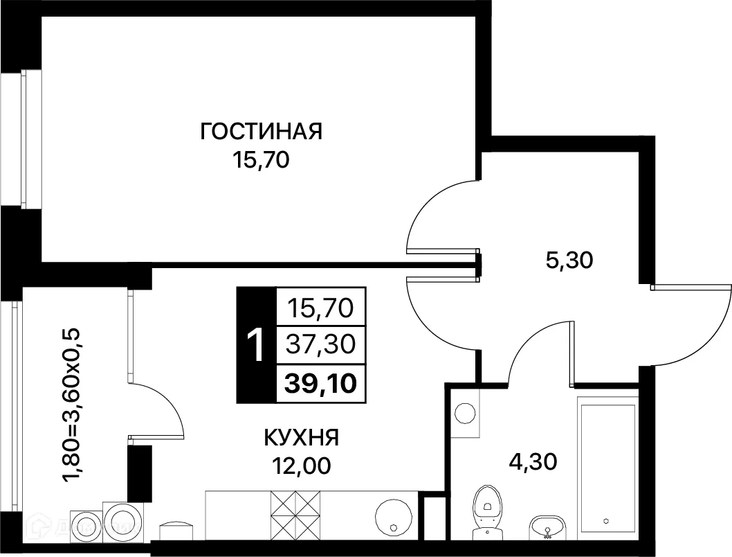 Фото квартиры в ЖК Smartpolét (Смартполёт)