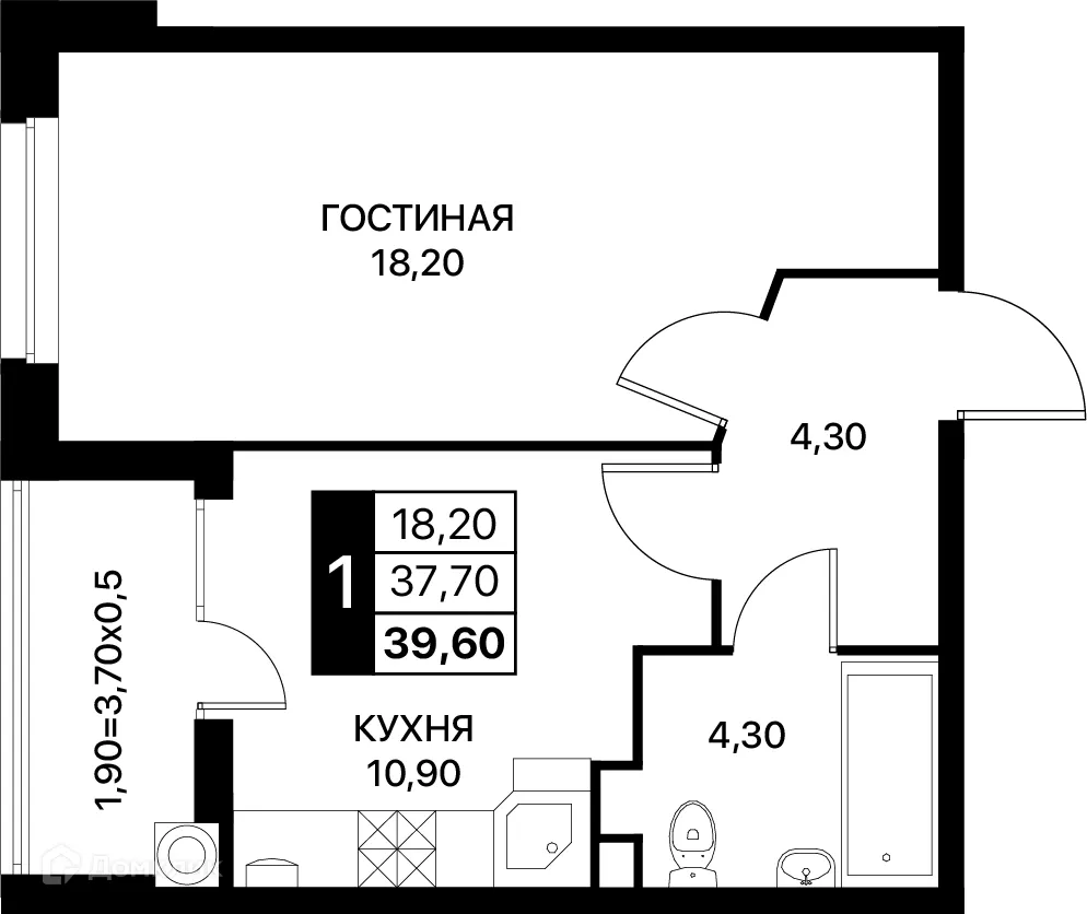 Фото квартиры в ЖК Smartpolét (Смартполёт)