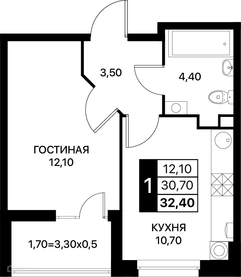 Фото квартиры в ЖК Smartpolét (Смартполёт)