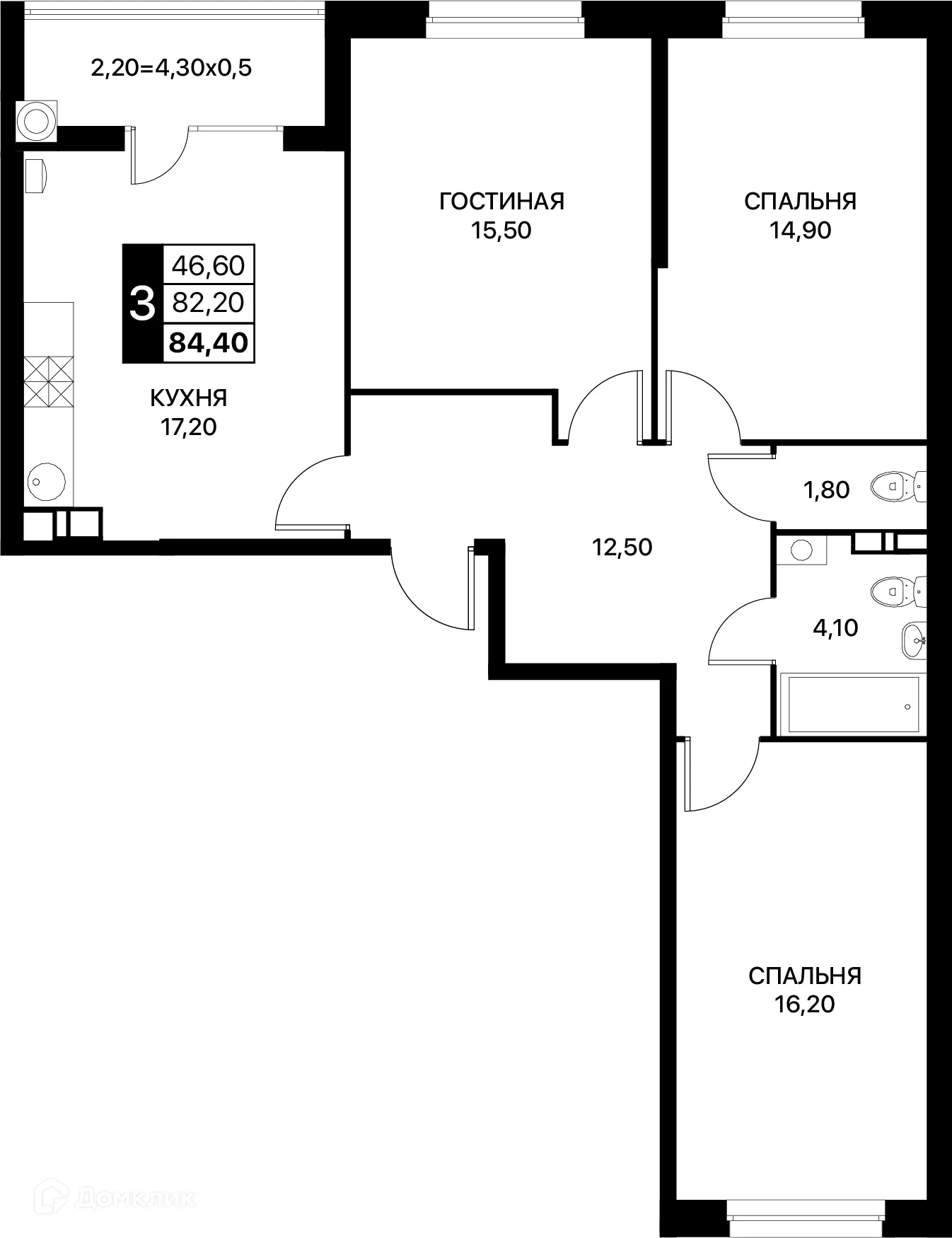 Фото квартиры в ЖК Smartpolét (Смартполёт)