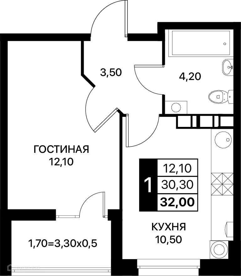Фото квартиры в ЖК Smartpolét (Смартполёт)