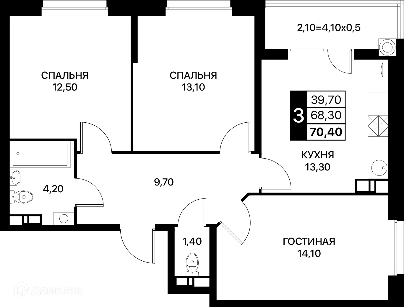 Фото квартиры в ЖК Smartpolét (Смартполёт)