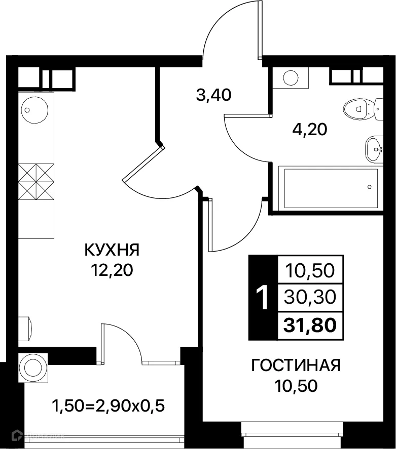 Фото квартиры в ЖК Smartpolét (Смартполёт)