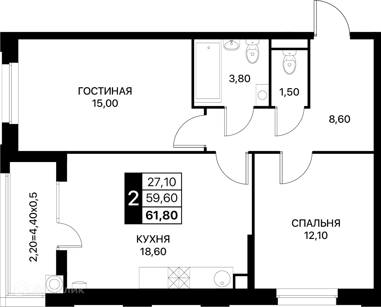 Фото квартиры в ЖК Smartpolét (Смартполёт)